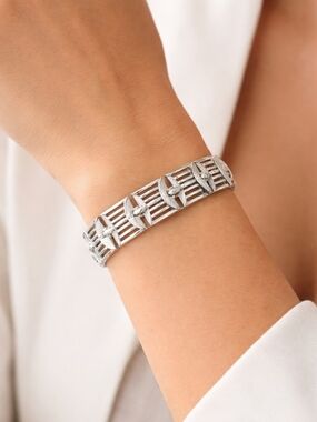 Vintage Sarah Coventry Silver Ladder Link Chunky Bracelet